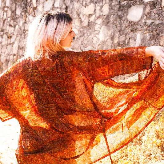 Long Sleeves Upcycled Kimono