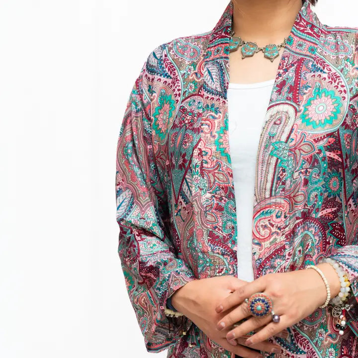 Long Sleeves Upcycled Kimono