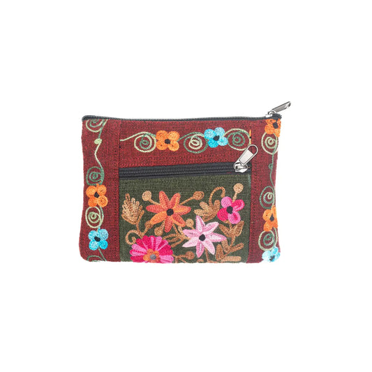 Embroidery Cotton Collage Purse