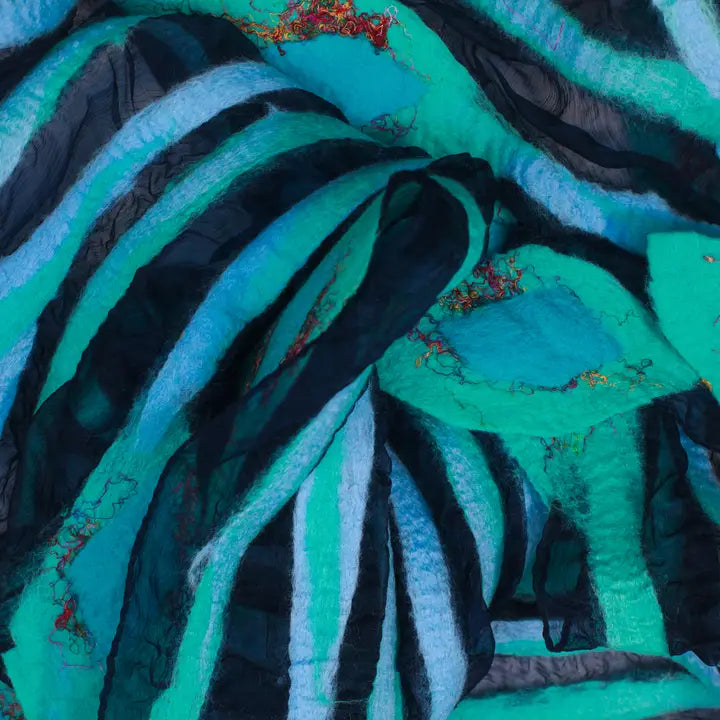 Peacock Merino Wool Scarf