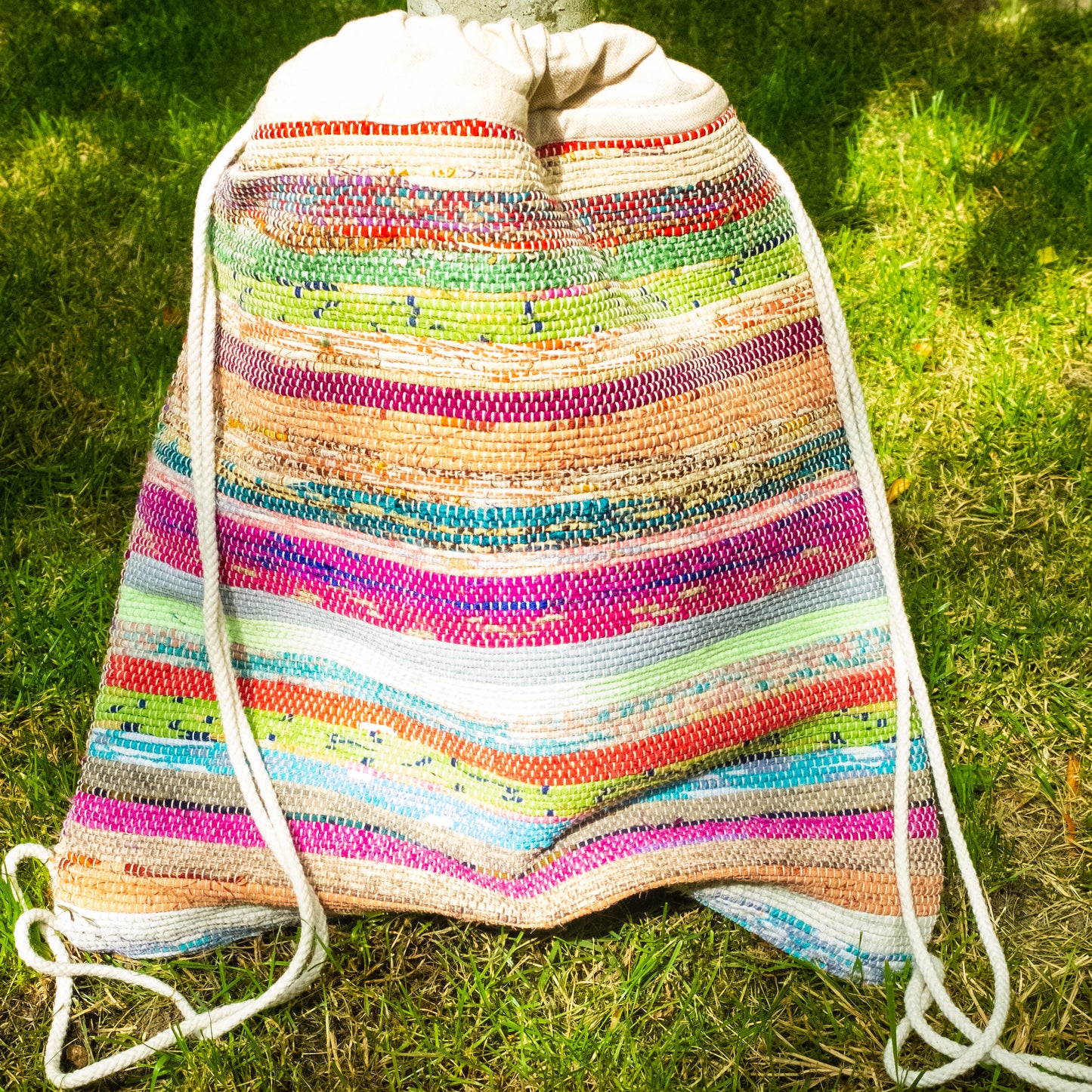 Upcycled Drawstring Bag