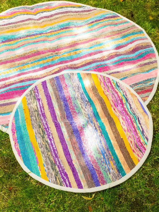 Rainbow Round Throw