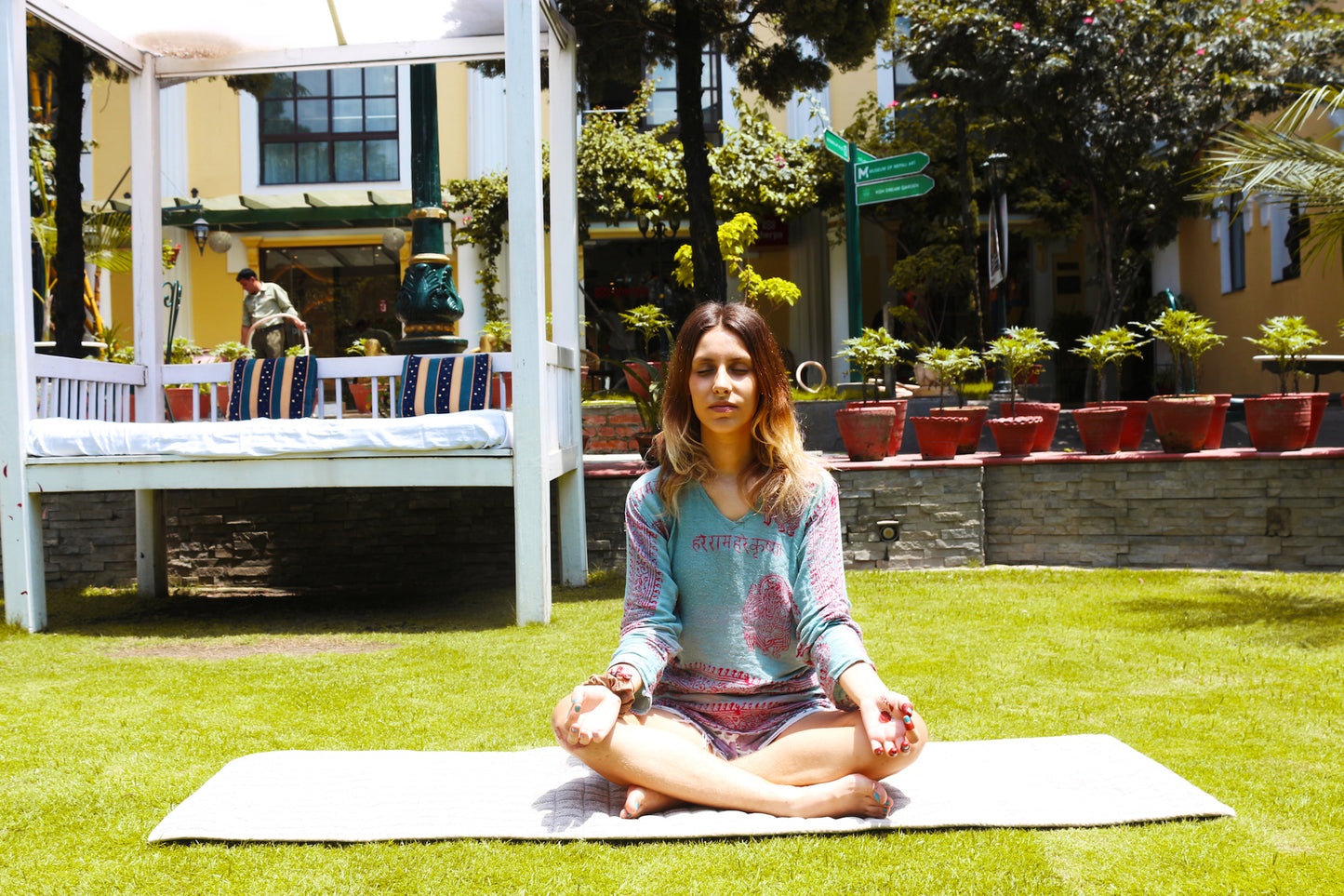 Cotton Yoga Mat and Bag Set