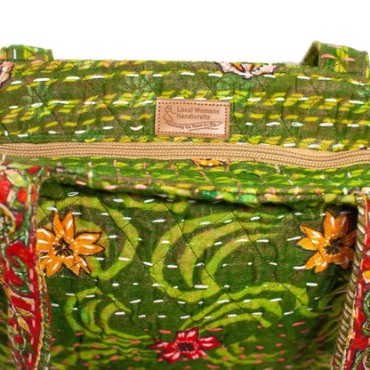 Kantha Sari Tote Bag