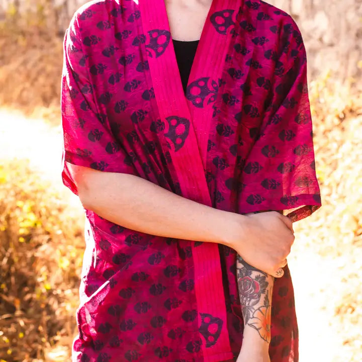 Short Sleeves Upcycled Kimono