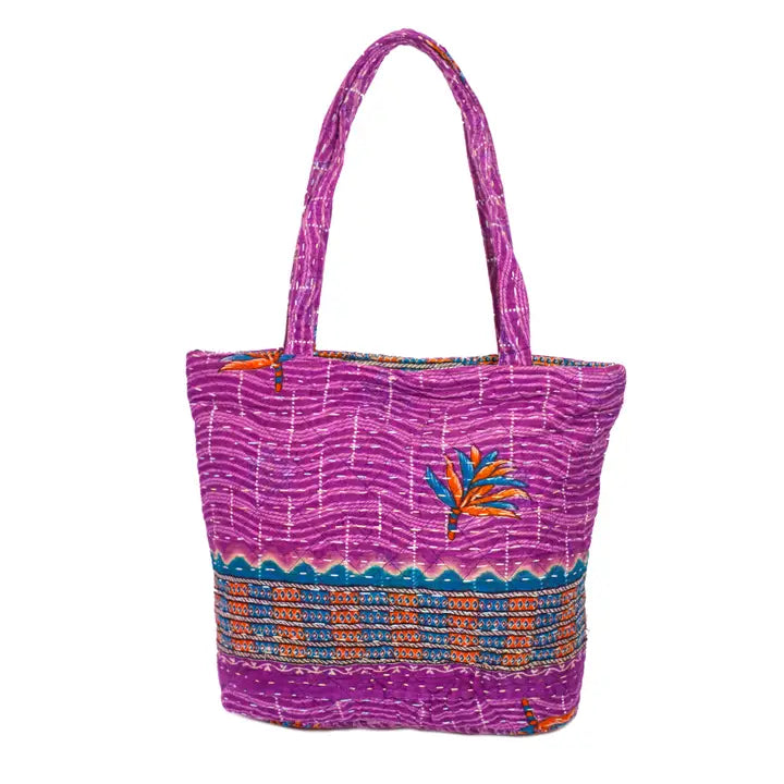 Kantha Sari Tote Bag