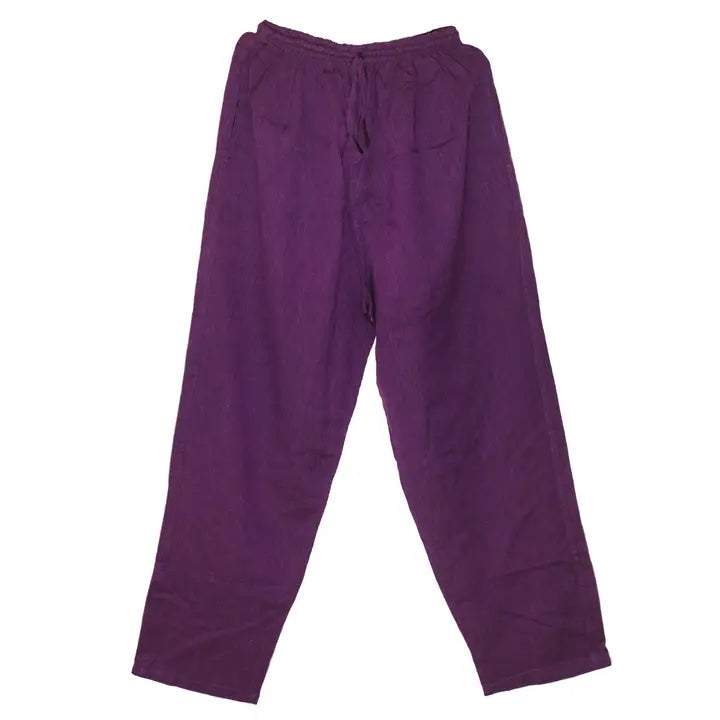 Wide Leg Straight Cotton Pants
