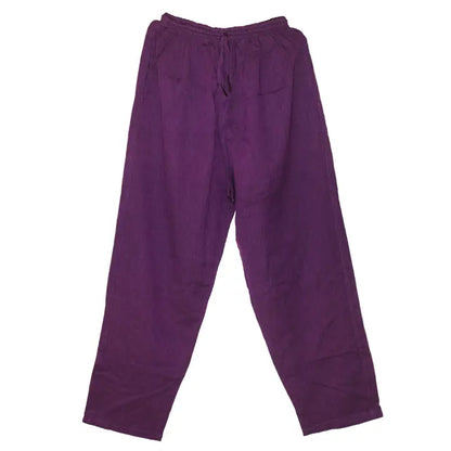 Wide Leg Straight Cotton Pants