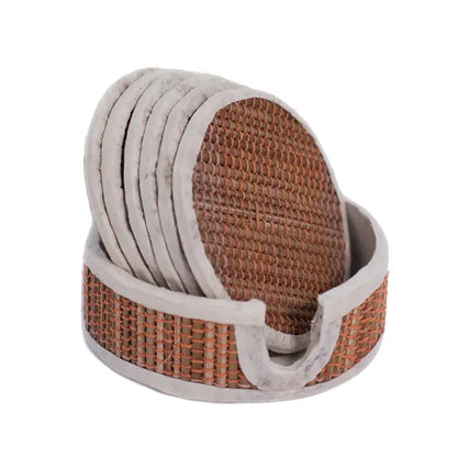 Round Straw Coaster Set