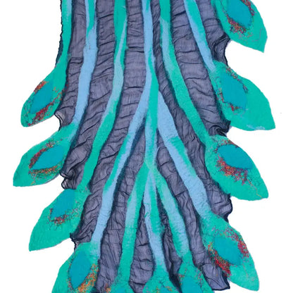 Peacock Merino Wool Scarf