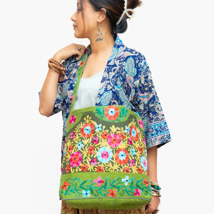 Basanta Embroidery Cotton Shoulder Bag