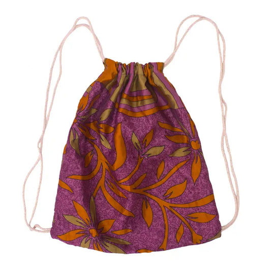Upcycled Reusable Drawstring Bag