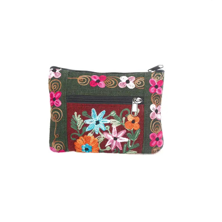 Embroidery Cotton Collage Purse