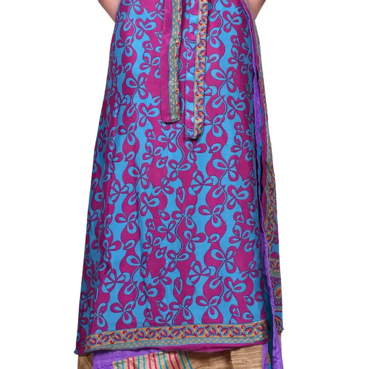 Long Reversible Upcycled Wrap Skirt