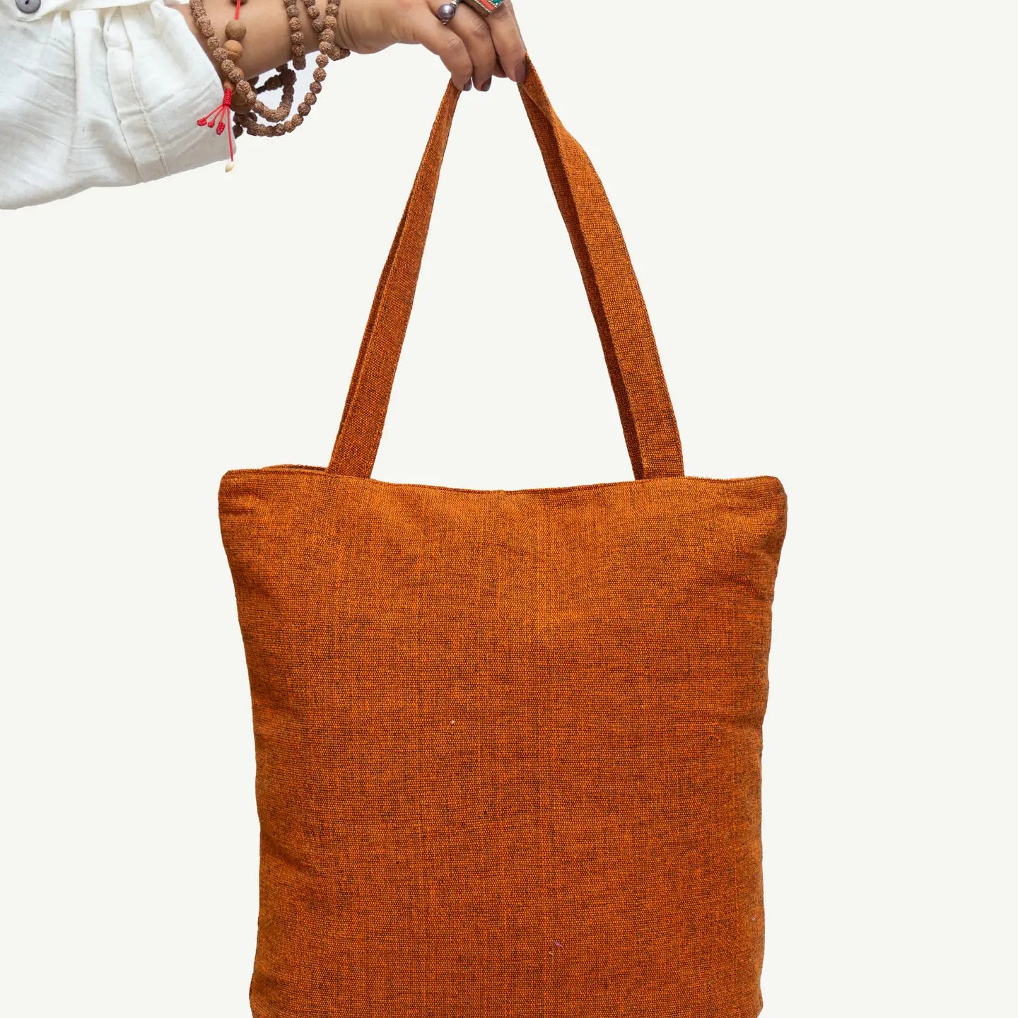 Cotton Embroidery Hand Woven Tote Bag