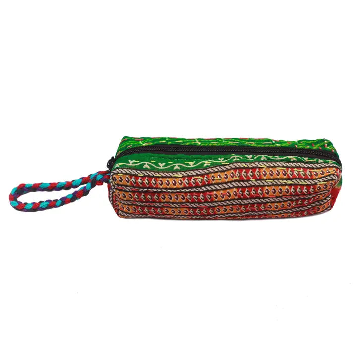 Kantha Sari Pencil Case