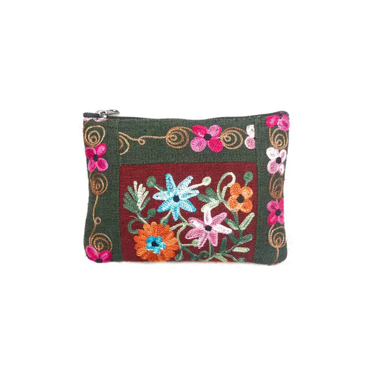 Embroidery Cotton Collage Purse