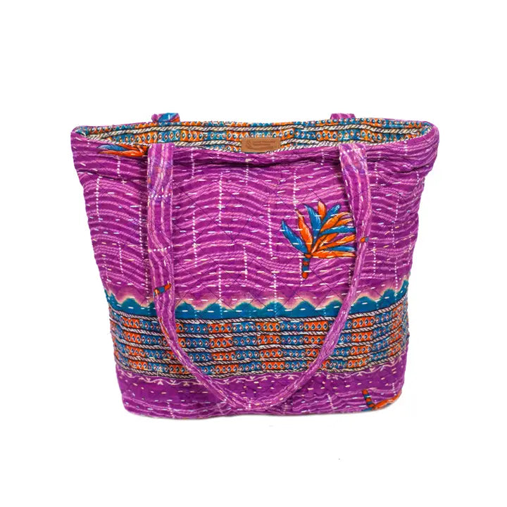 Kantha Sari Tote Bag