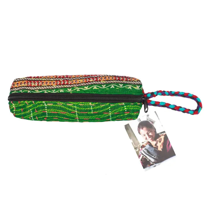 Kantha Sari Pencil Case