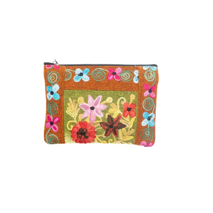 Embroidery Cotton Collage Purse