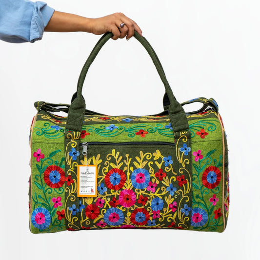 Embroidery Cotton Travel Bag