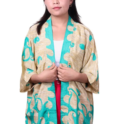 Short Sleeves Upcycled Kimono