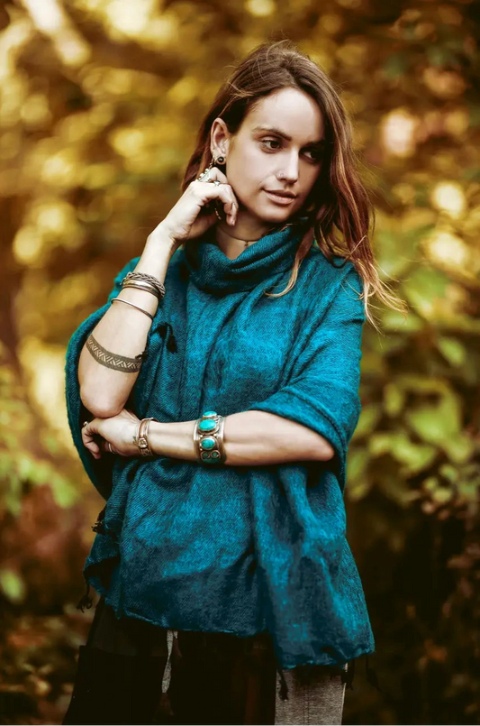 Colorful Wool Poncho