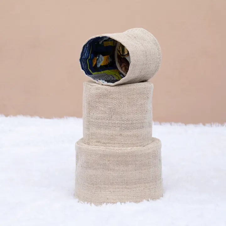 jute plant pot covers Handwoven Hemp Plant Pot Cover – Local Women's Handicrafts