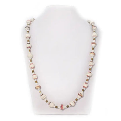 Recycled Paper Beads Necklace