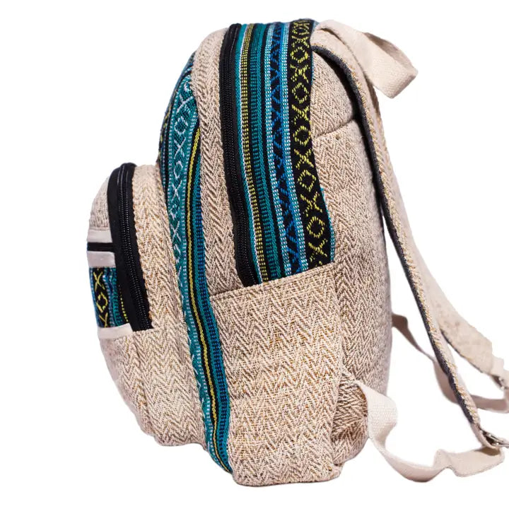 Handloomed Cotton Hemp Backpack