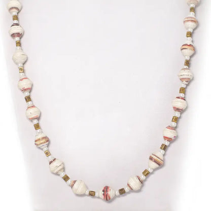 Recycled Paper Beads Necklace