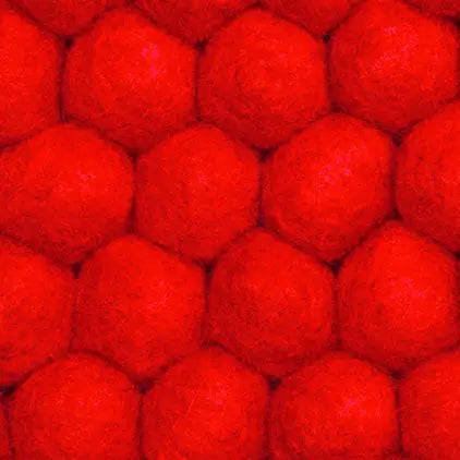 Felt Balls Flowers Round Mat Rug