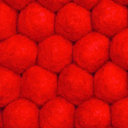 Felt Balls Flowers Round Mat Rug