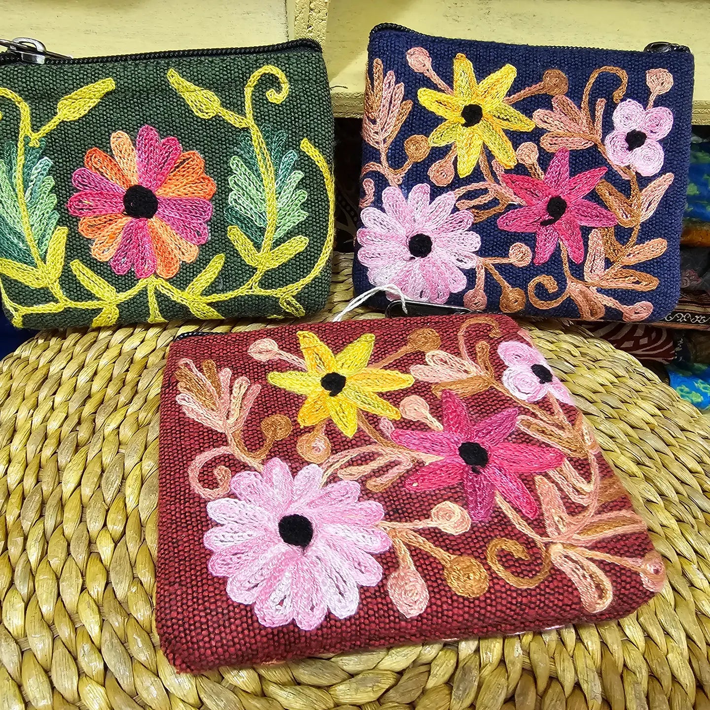 Embroidery Cotton Coin Purse