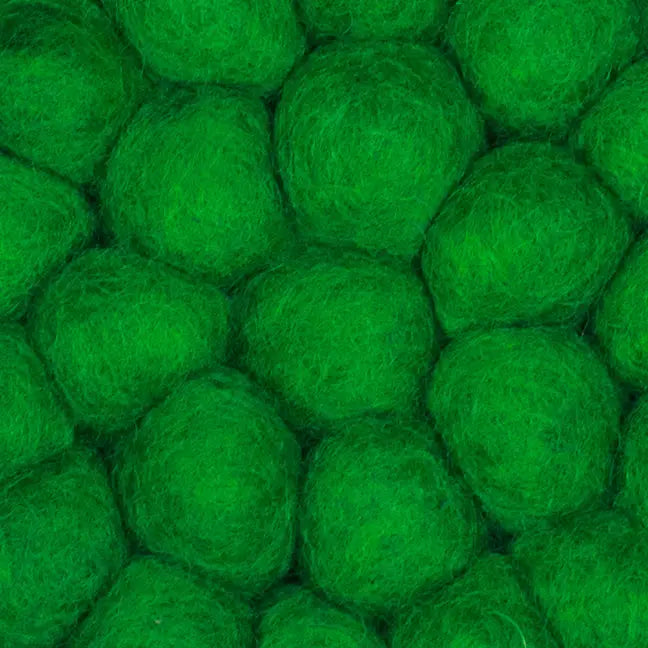 Felt Balls Flowers Round Mat Rug