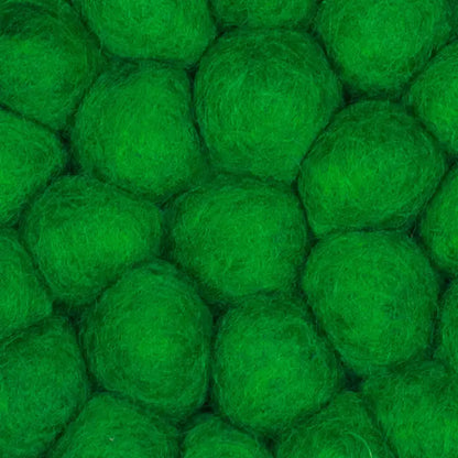 Felt Balls Flowers Round Mat Rug