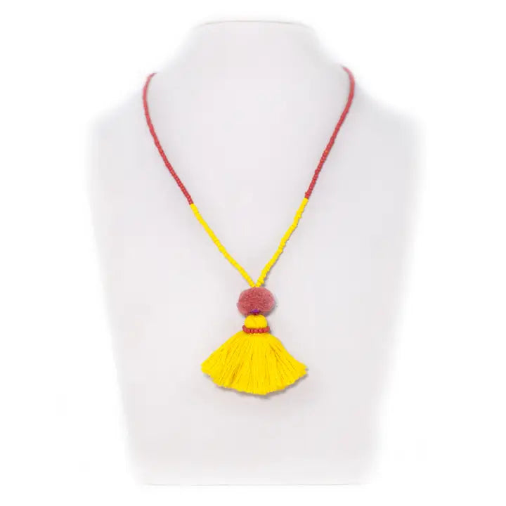 Beads & Tassel Necklace