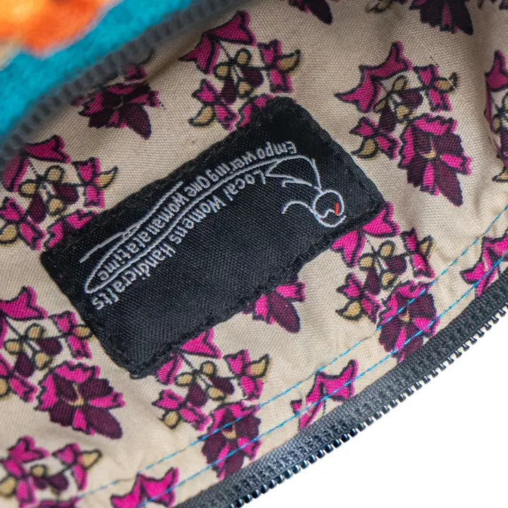 Embroidery Cotton Collage Purse