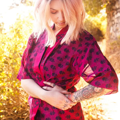 Short Sleeves Upcycled Kimono