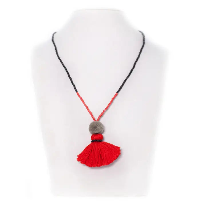 Beads & Tassel Necklace