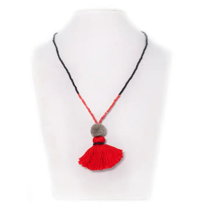 Beads & Tassel Necklace