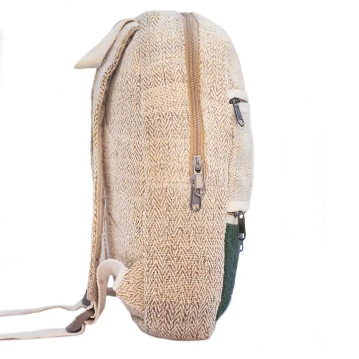 Square Hemp Backpack