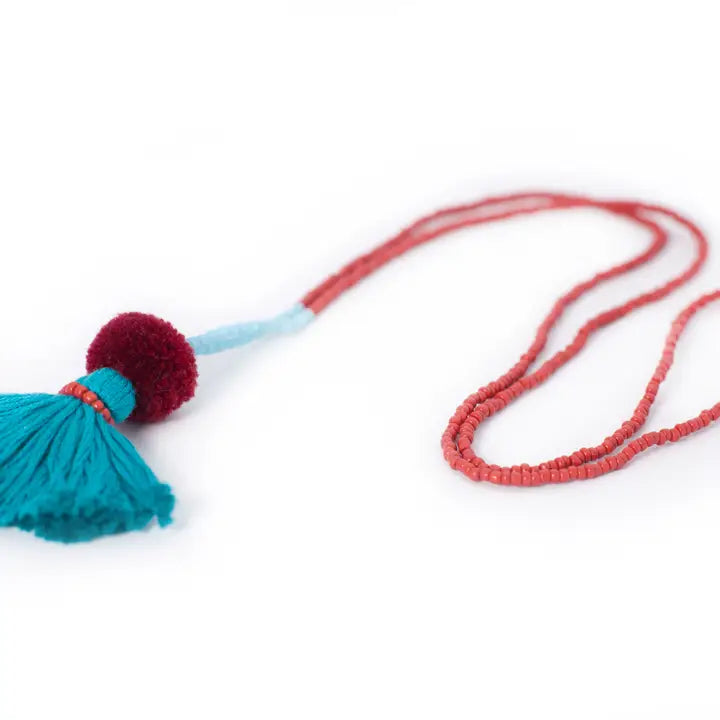 Beads & Tassel Necklace