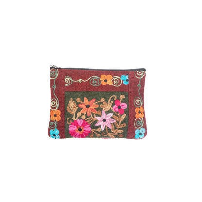 Embroidery Cotton Collage Purse