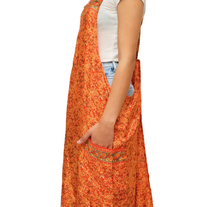 Upcycled Silk Apron