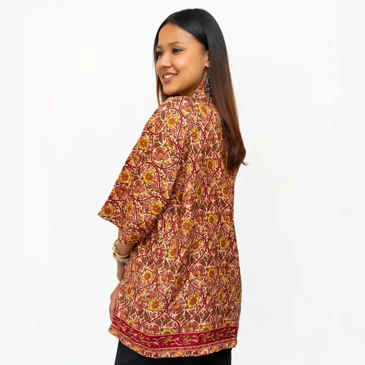 Short Sleeves Upcycled Kimono