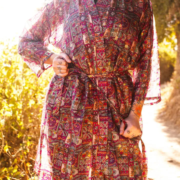 Long Sleeves Upcycled Kimono