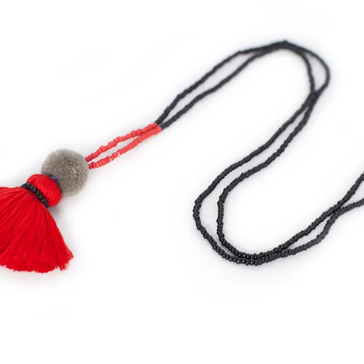 Beads & Tassel Necklace