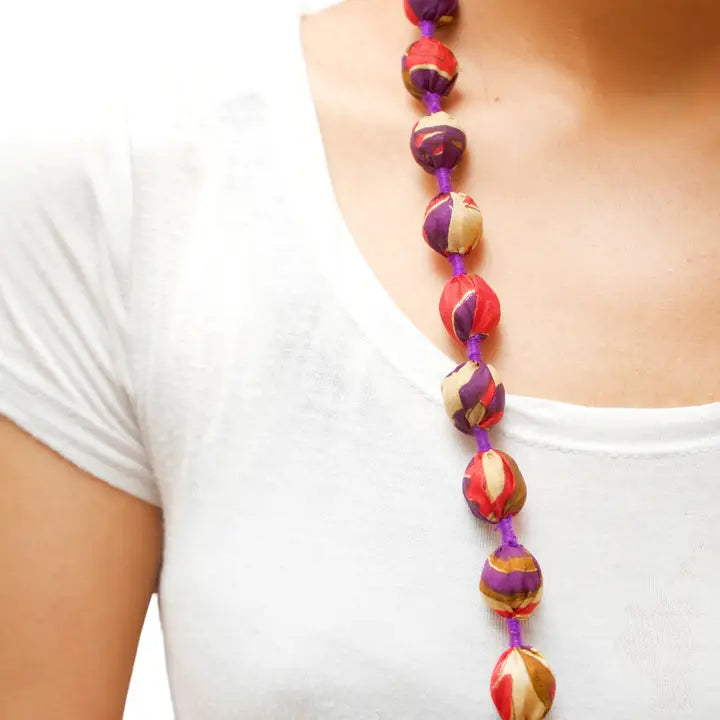 Upcycled Silk Necklace