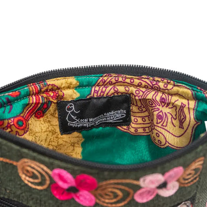 Embroidery Cotton Collage Purse